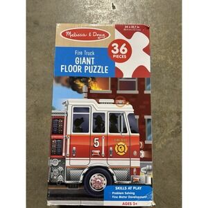 Melissa & Doug 36 Piece Fire Truck Floor Puzzle Ages 3+